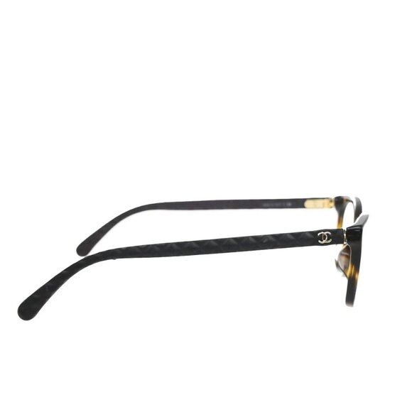 CHANEL CC Logo Matelasse Glasses Eye Wear 3287-Q-A Plastic Brown 09RF712 - Picture 5 of 12